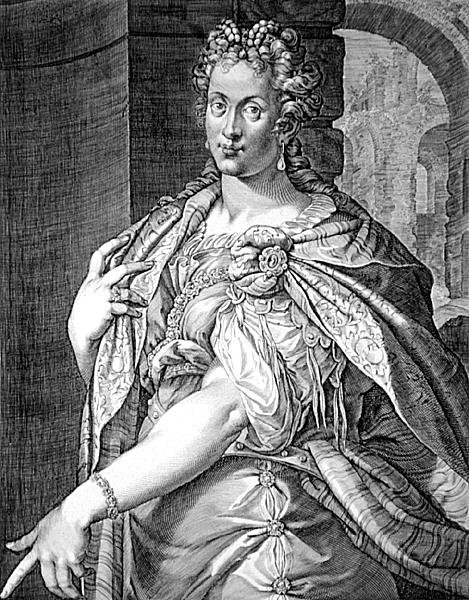 Flavia Domicilla, Frau von Vespasian von Aegidius Sadeler or Saedeler