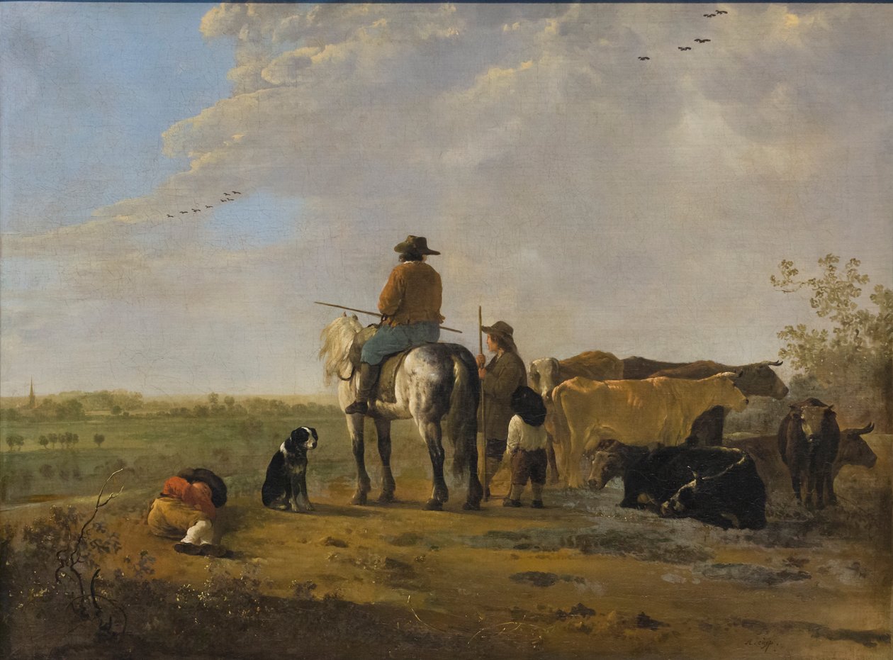 Landschaft mit Reiter, um 1655-60 von Aelbert Cuyp