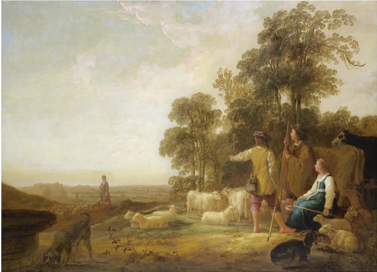 Landschaft mit Hirten und Hirtinnen von Aelbert Cuyp