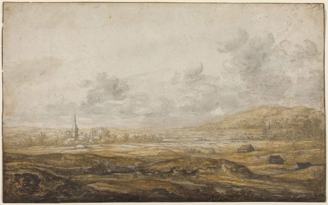 Panorama-Landschaft entlang des Rheins von Aelbert Cuyp