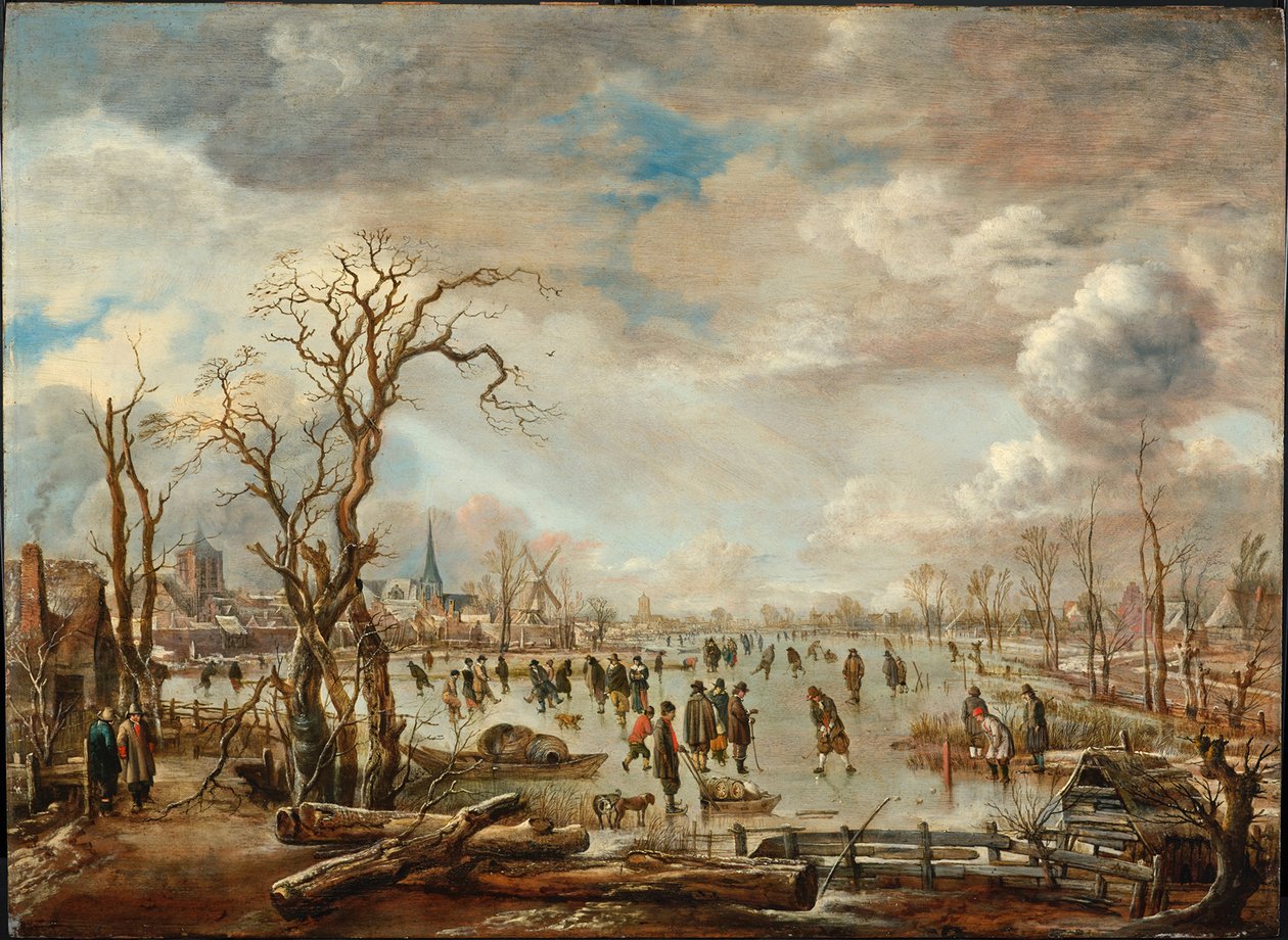 Winterlandschaft mit Eisvergnügen, ca. 1655 von Aert van der Neer