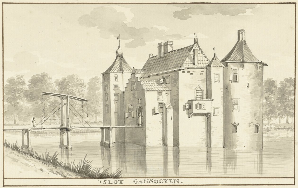 Das Schloss Gansoijen bei Drongelen von Aert Schouman
