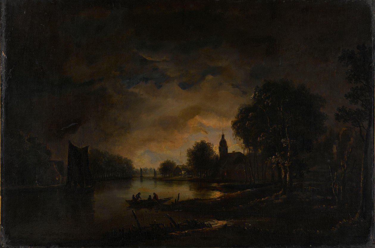 Flussansicht bei Mondlicht von Aert van der Neer (manner of)