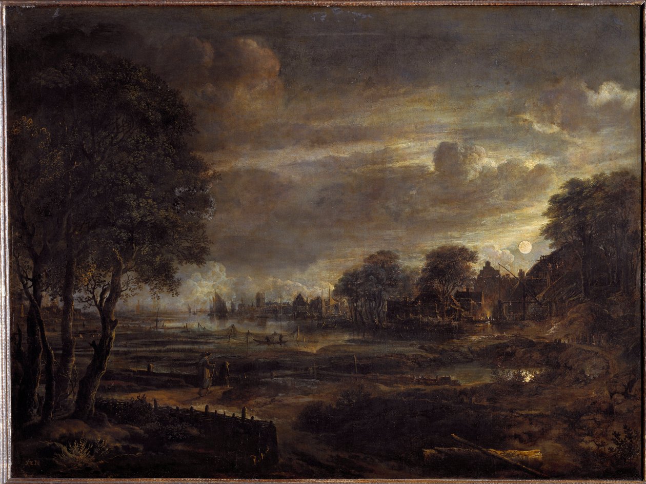 Landschaft im Mondlicht von Aert van der Neer