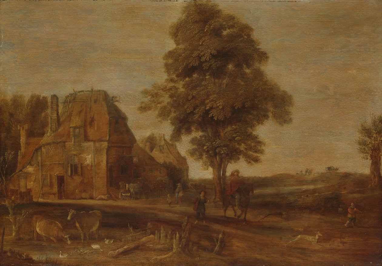 Landschaft mit einem Gasthaus von Aert van der Neer