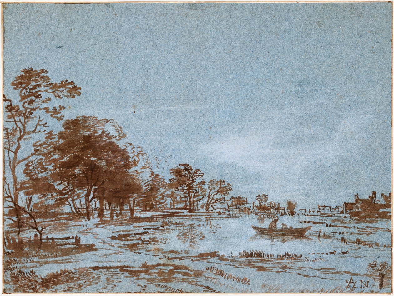 Flusslandschaft im Mondlicht von Aert van der Neer