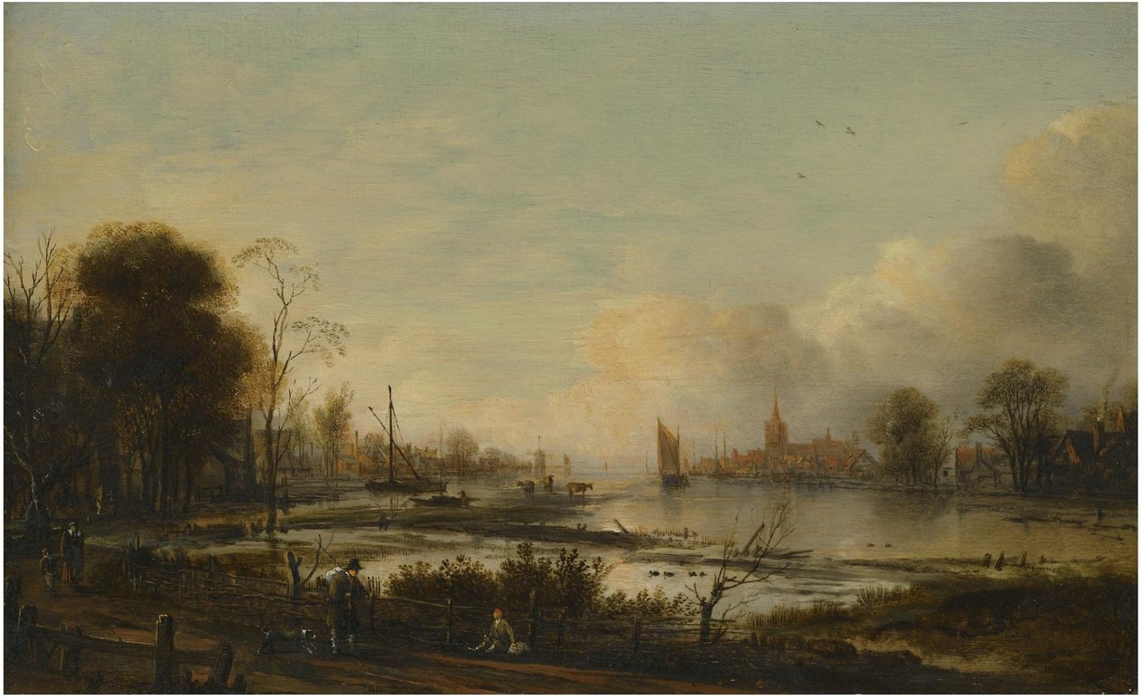 Flusslandschaft mit Figuren von Aert van der Neer