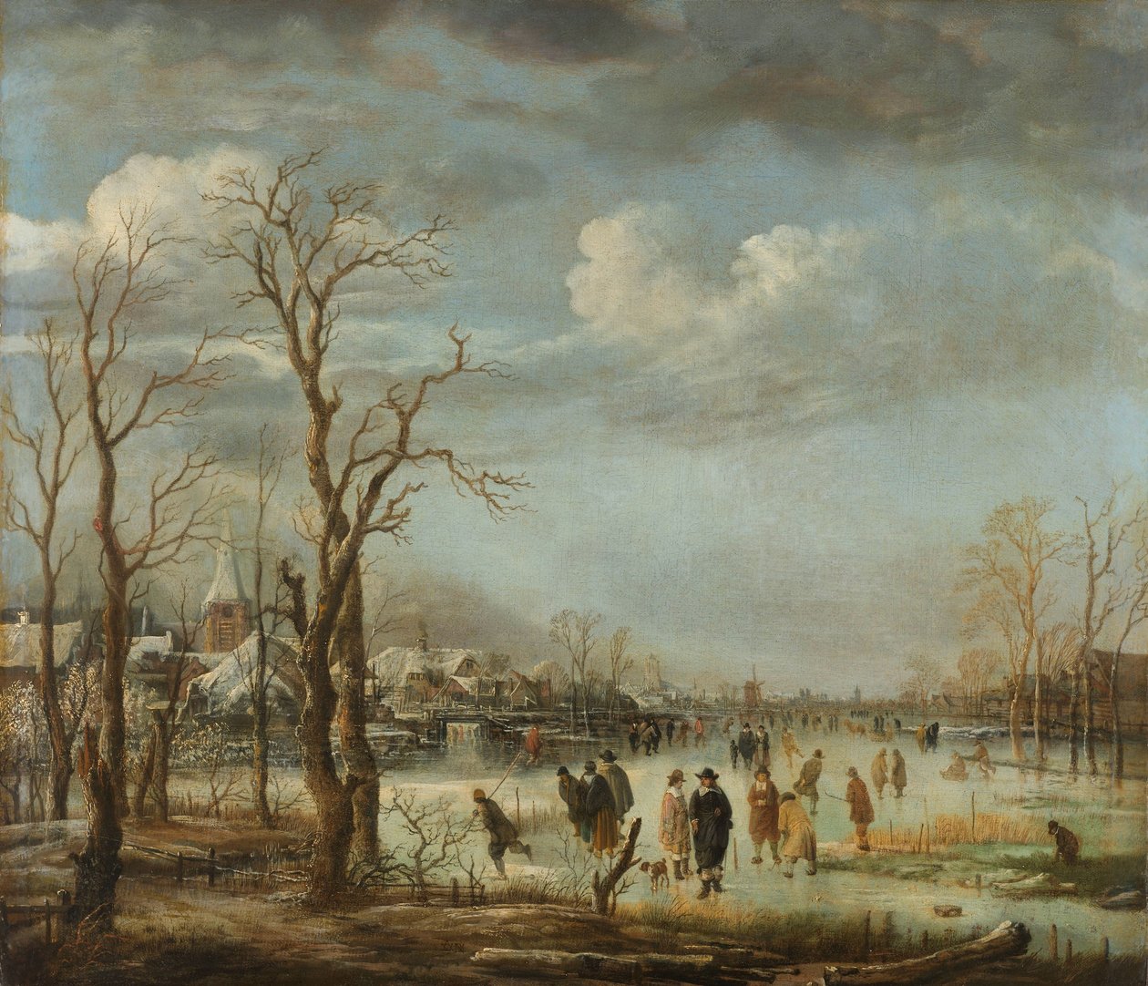 Flussansicht im Winter, 1630-60 von Aert van der Neer