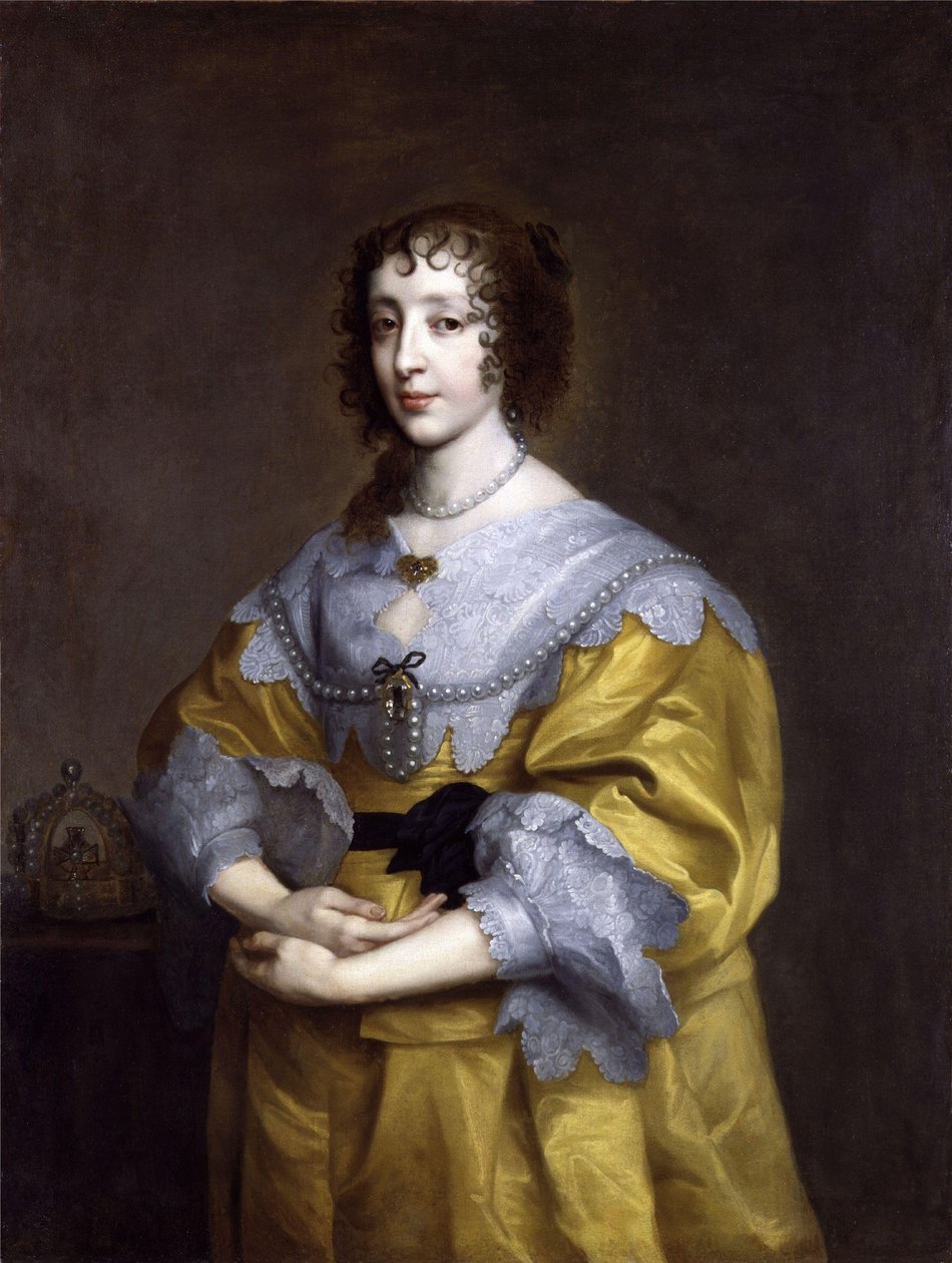 Porträt von Henrietta Maria de Bourbon, Königin von England (1609-1669) von after Anthony van Dyck