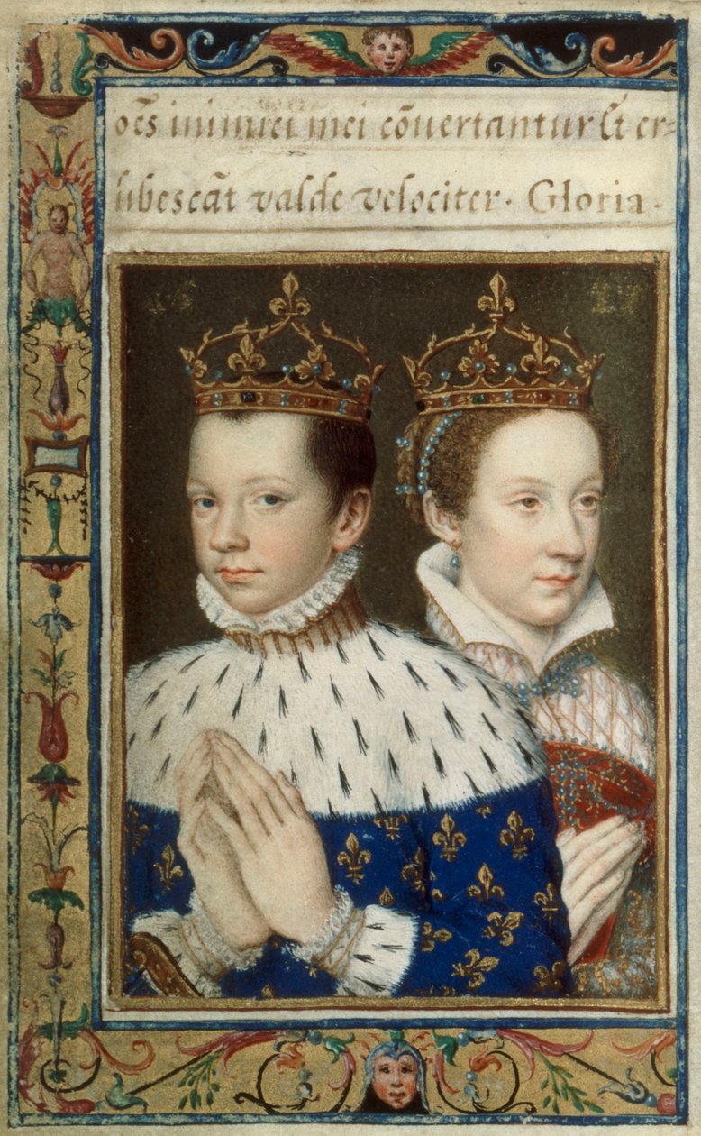 BnF, NAL 83, folio 154 v - Franz II. und Maria, Königin von Schottland von After François Clouet