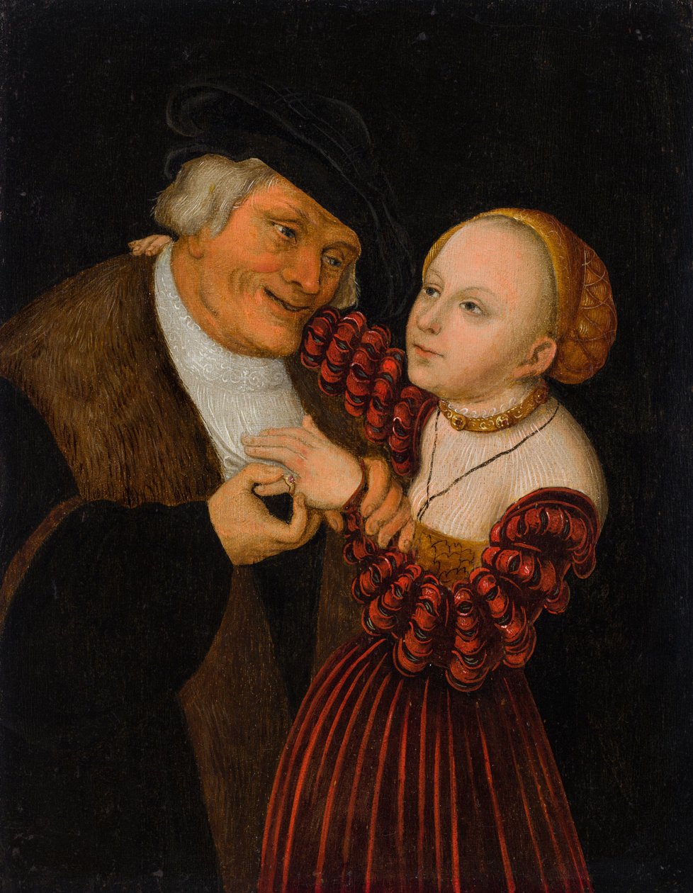 Ein ungleiches Paar von after Lucas Cranach the Elder