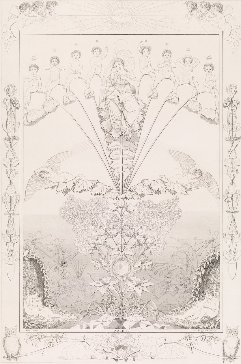 Nacht, aus der Serie Die Tageszeiten, 1807 von After Philipp Otto Runge