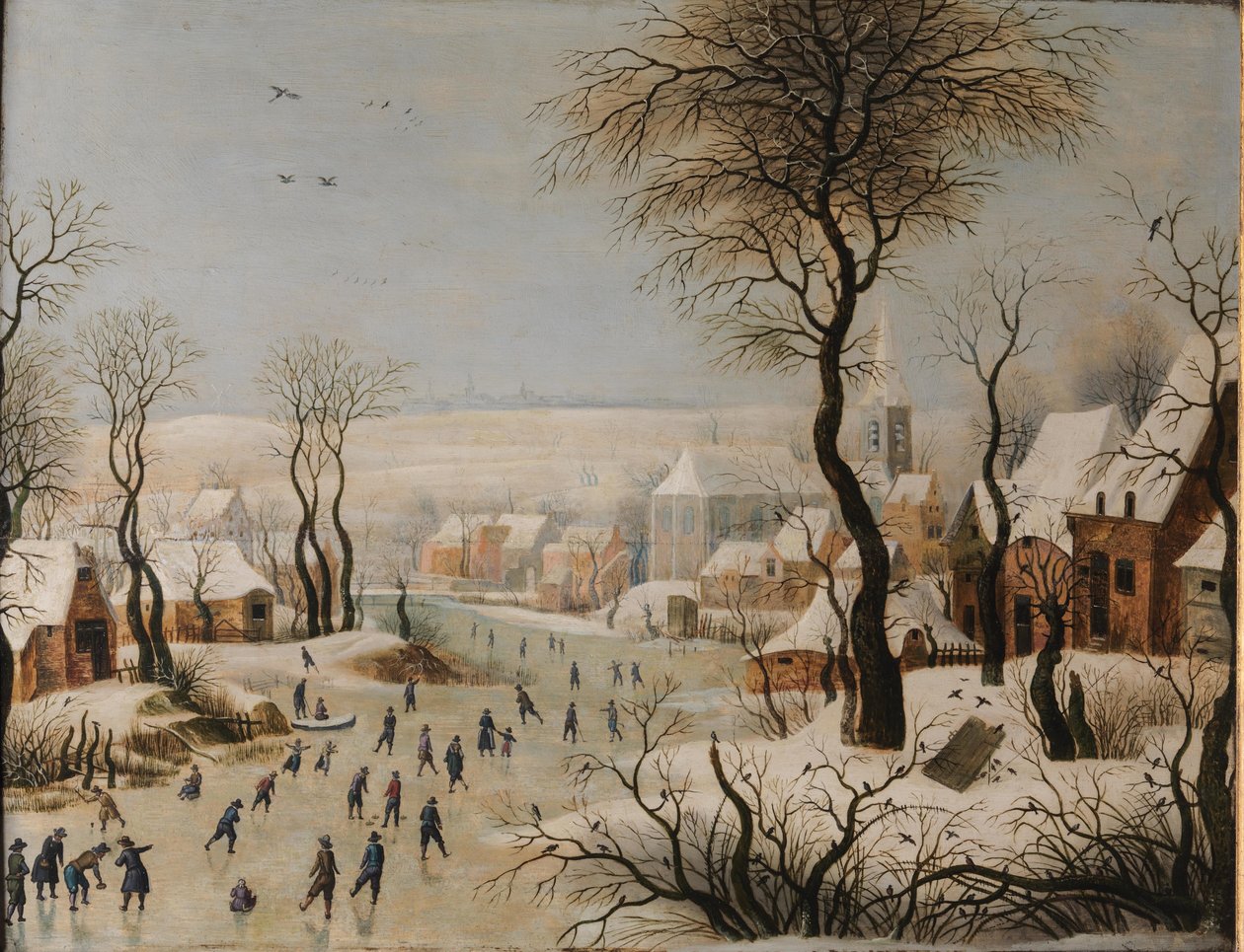 Winterlandschaft mit Vogelfalle von After Pieter Brueghel the Elder