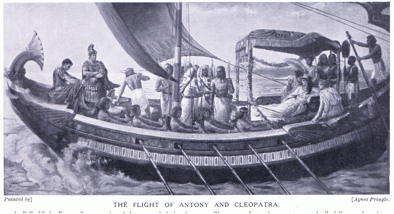 Die Flucht von Antonius und Kleopatra, ca. 1920 von Agnes Pringle