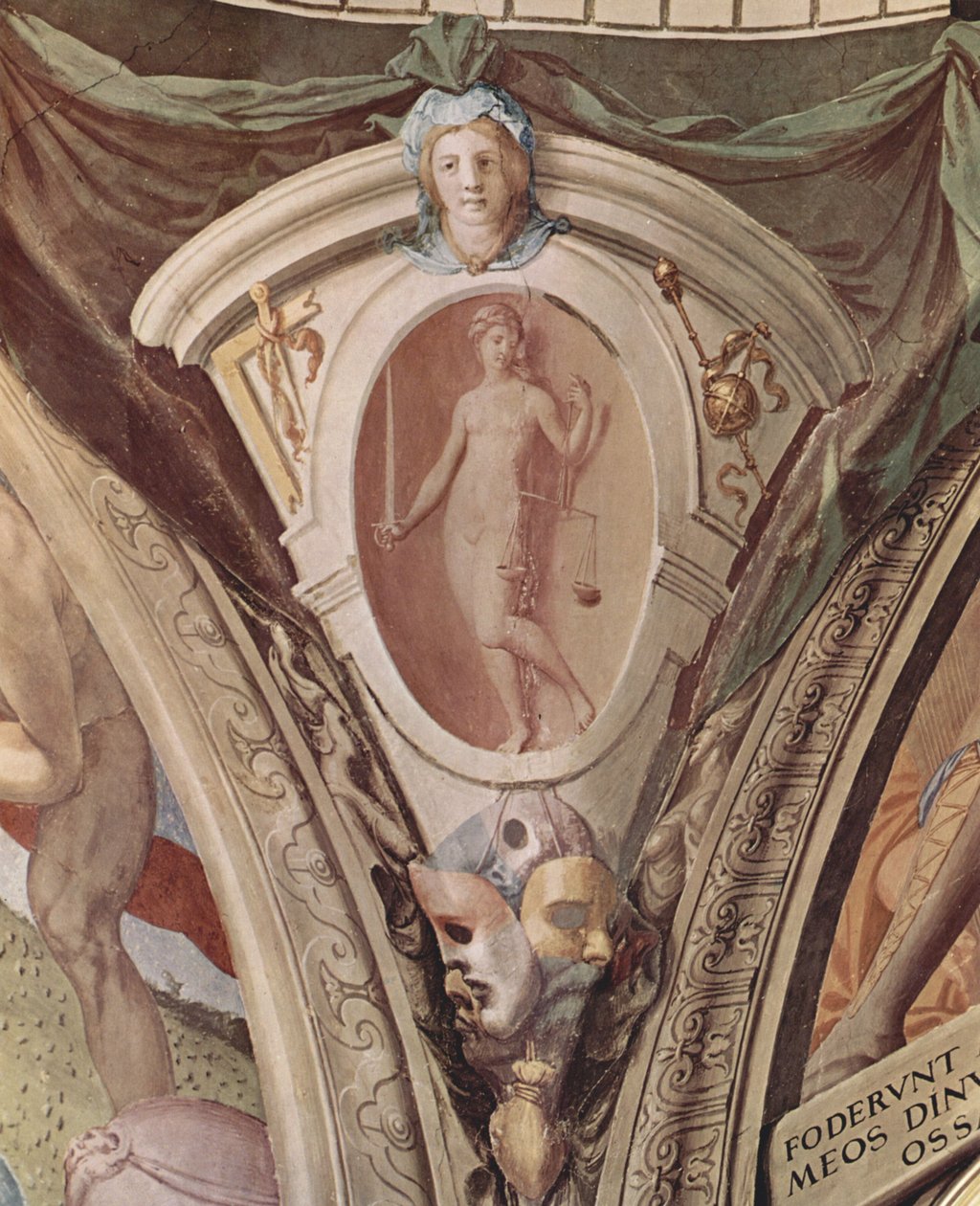Allegorien der Kardinaltugenden. Fresken in der Kapelle von Eleonora da Toledo von Agnolo Bronzino