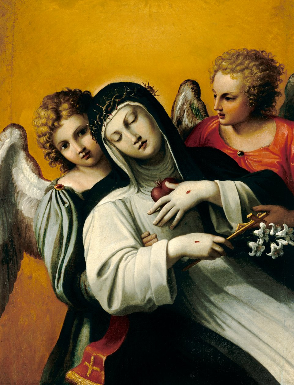 Die Ekstase der Heiligen Katharina von Siena von Agostino Carracci