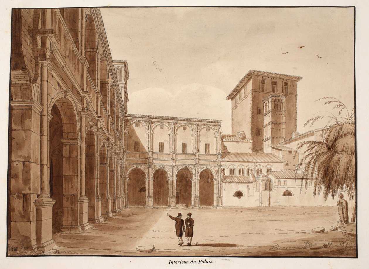 Im Inneren des Palazzo di Venezia, 1833 von Agostino Tofanelli