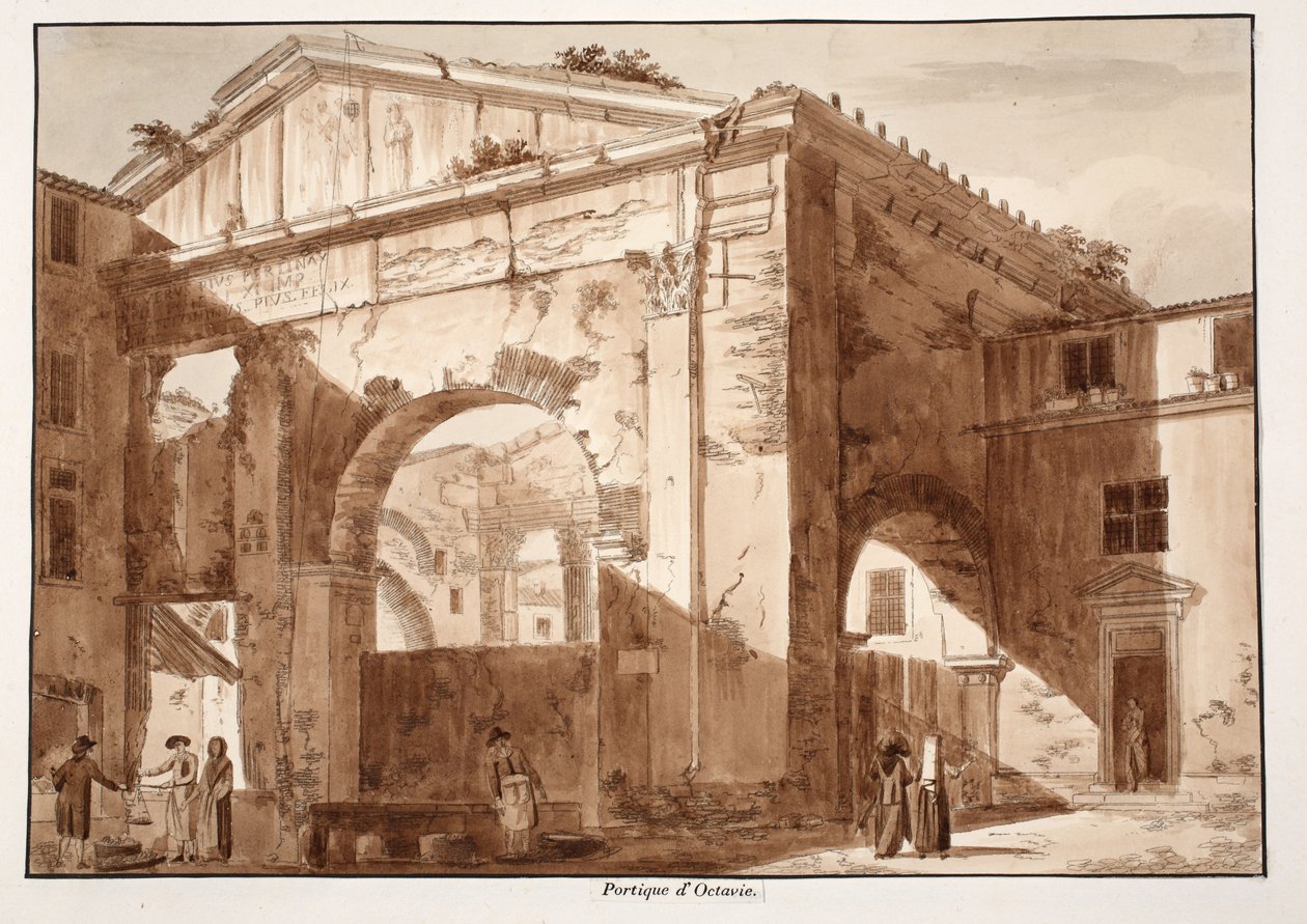 Portikus des Octavia, 1833 von Agostino Tofanelli