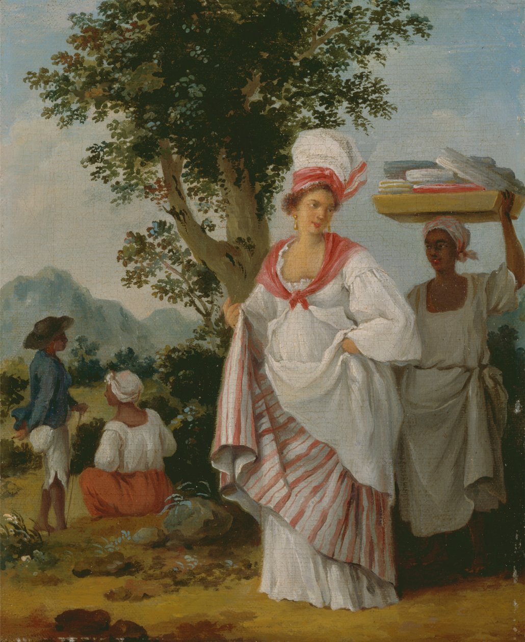 Eine westindische Kreolin mit ihrem schwarzen Diener von Agostino Brunias