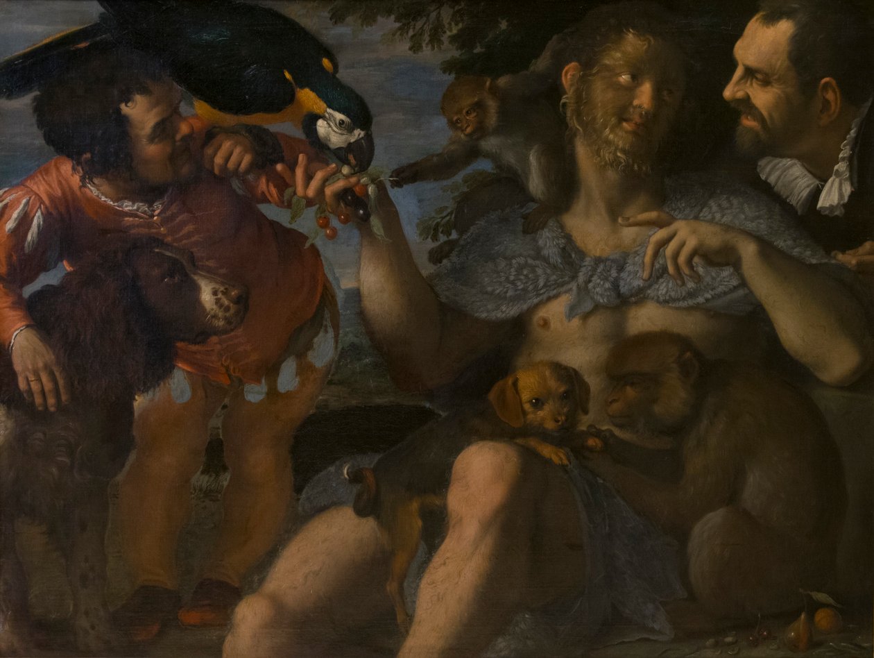 Arrigo Peloso, Pietro Matto und Amon Nano, ca. 1598 von Agostino Carracci