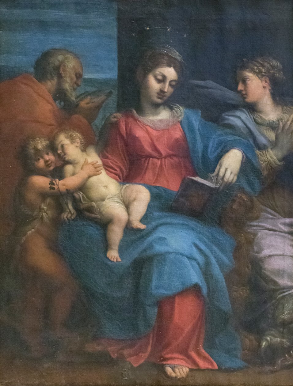 Heilige Familie mit der heiligen Margareta von Agostino Carracci
