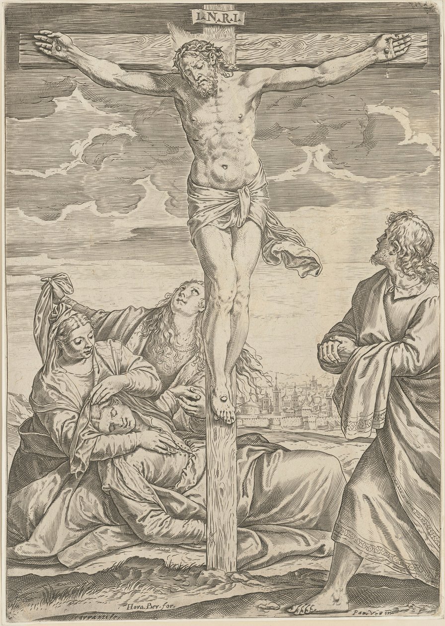 Kreuzigung von Agostino Carracci