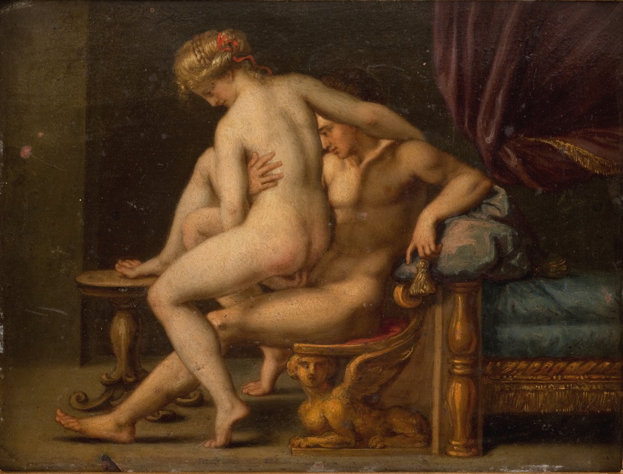 Nacktheit mit Mann und Frau von Agostino Carracci