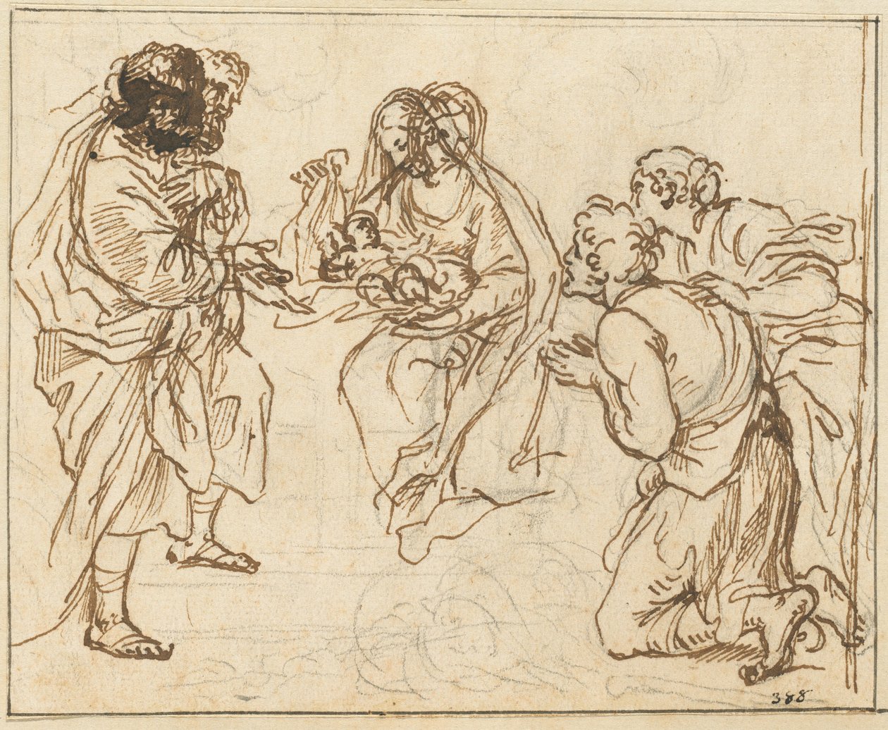 Die Anbetung der Hirten von Agostino Masucci