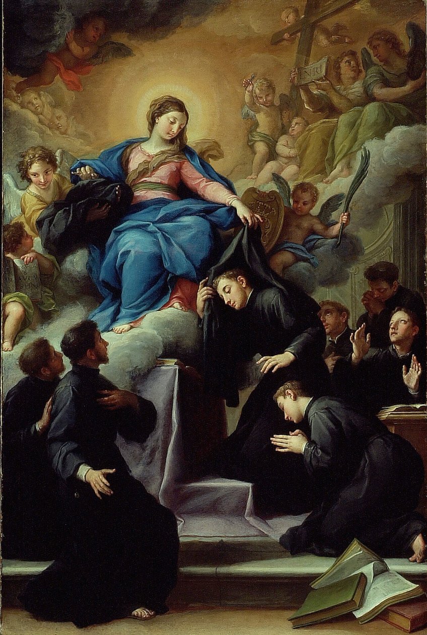 Die Madonna mit den sieben Gründern des Servitenordens, um 1728 von Agostino Masucci