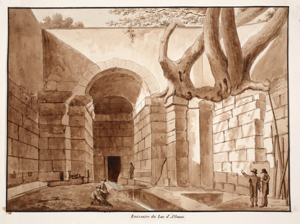 Emissarium des Albaner Sees, 1833 von Agostino Tofanelli