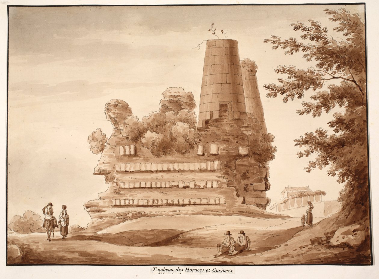 Das Grab der Horatier und Curiatier, 1833 von Agostino Tofanelli