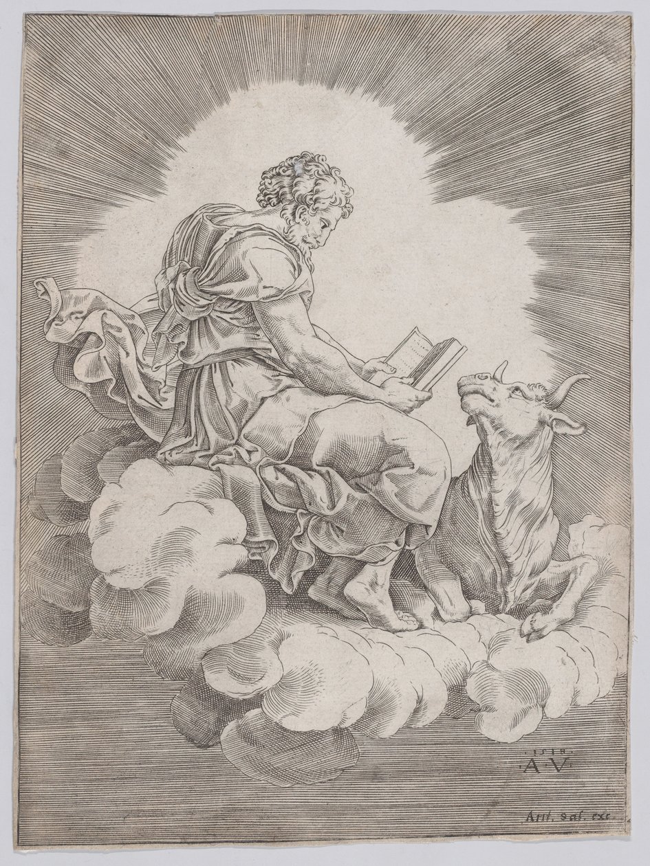 Heiliger Lukas, 1518 von Agostino Veneziano