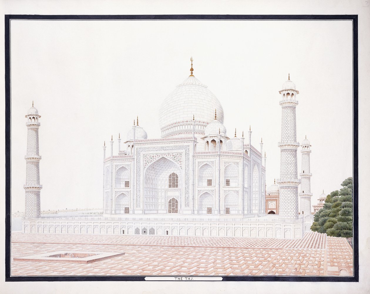 Der Taj, ca. 1815 von Agra School