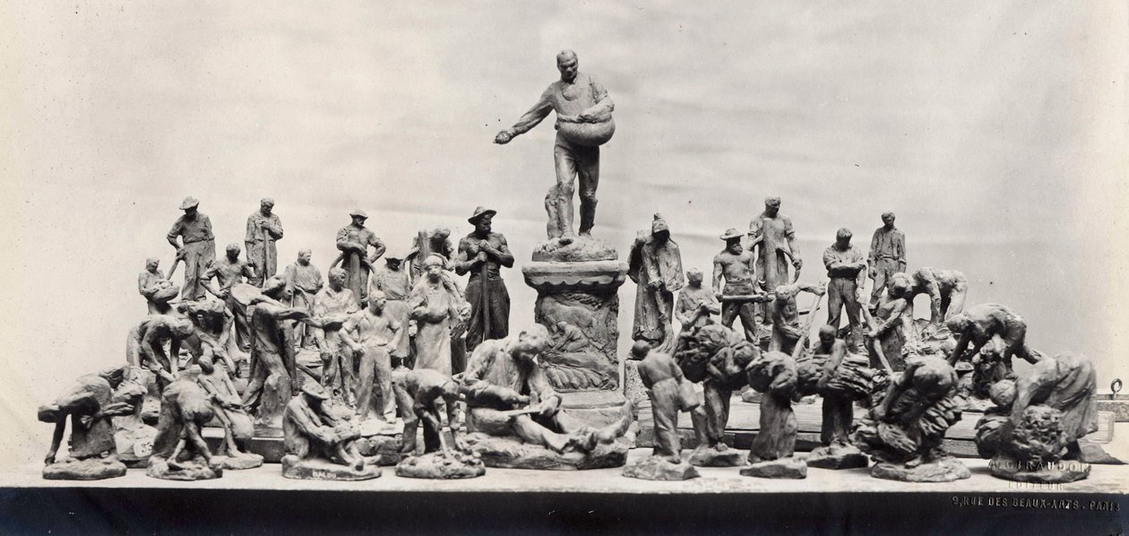 Denkmal für die Arbeiter (s/w Foto) von Aime Jules Dalou