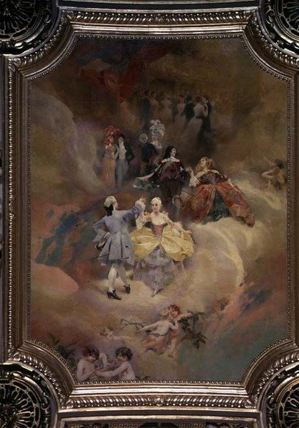 Tanz durch die Jahrhunderte von der Decke des Ballsaals von Aimé Nicolas Morot