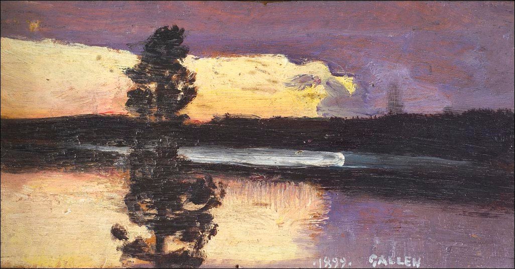 Sonnenuntergang von Akseli Gallen-Kallela