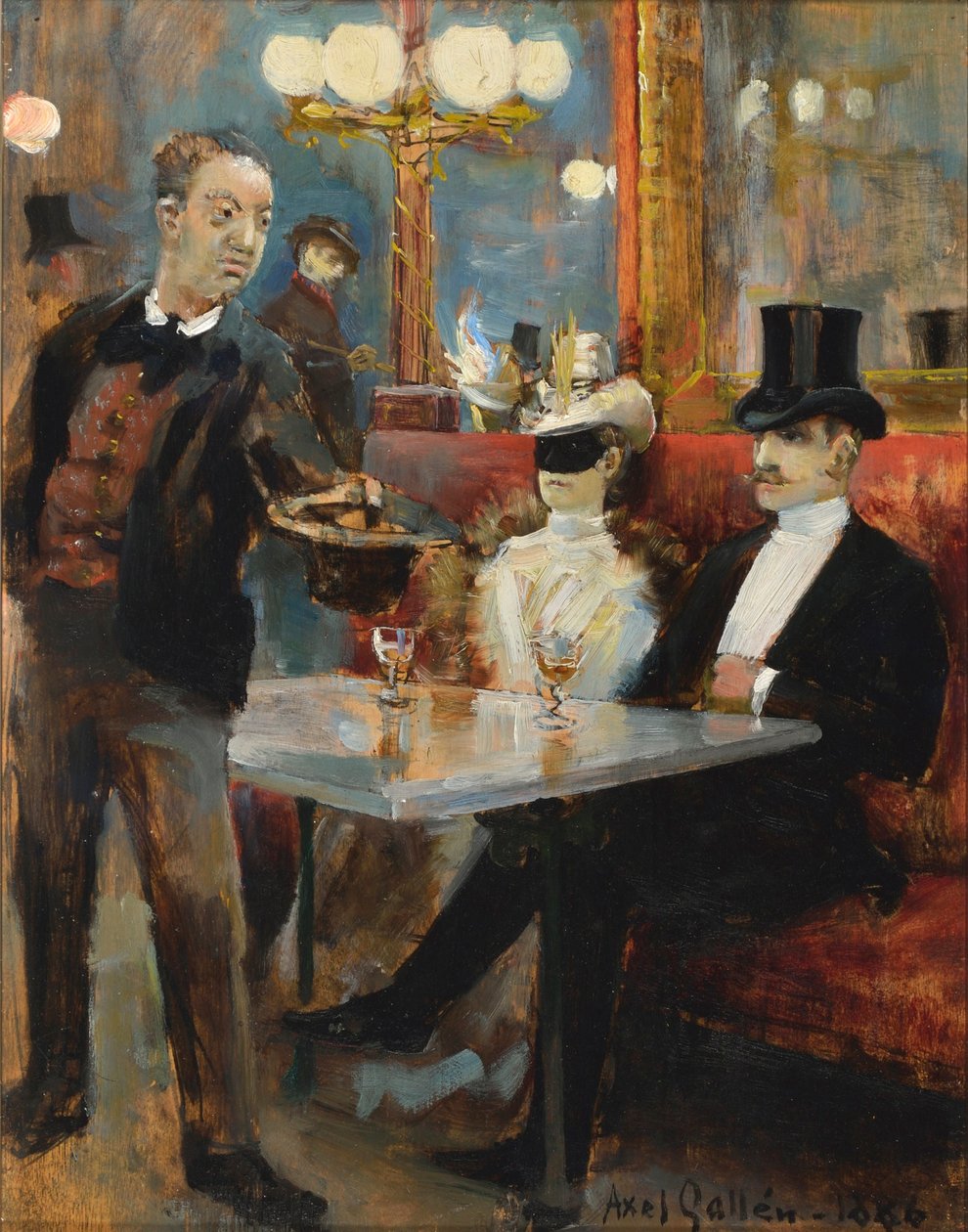In einem Café in Paris von Akseli Valdemar Gallen-Kallela