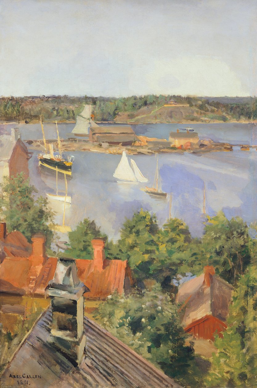 Nordhafen, Helsinki von Akseli Gallen-Kallela, Finnland 19. Jahrhundert von Akseli Valdemar Gallen Kallela
