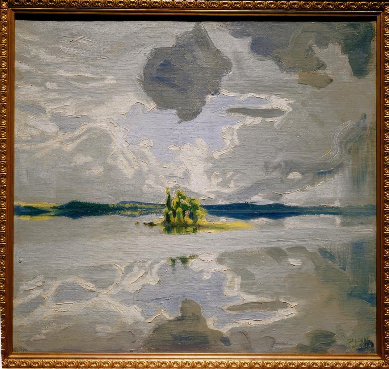 Wolken über einem See von Akseli Valdemar Gallen Kallela