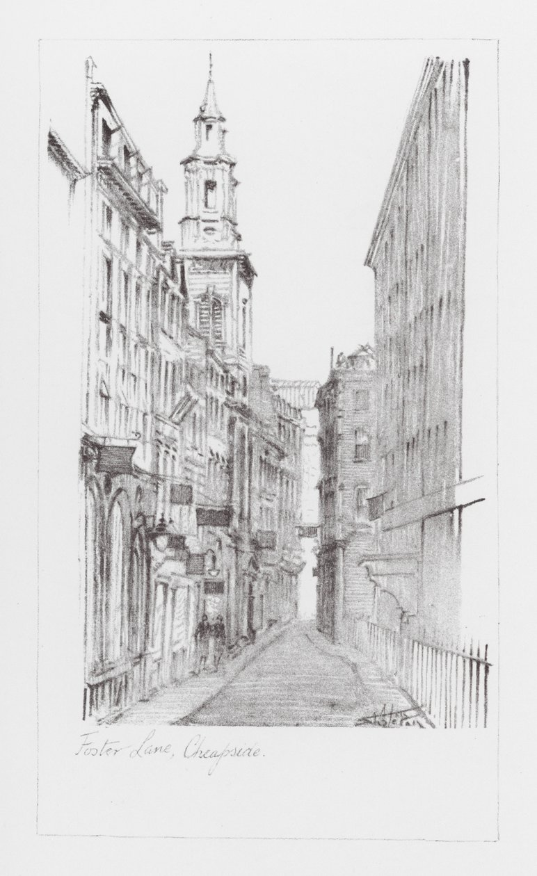 Londoner Gassen: Foster Lane von Alan Stapleton