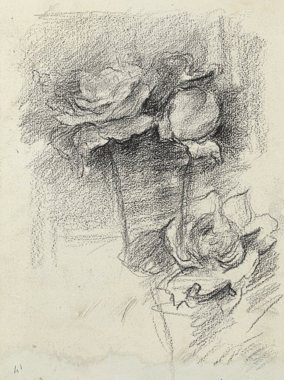 Stillleben mit Rosen in einer Vase, ca. 1890 von Albert de Belleroche