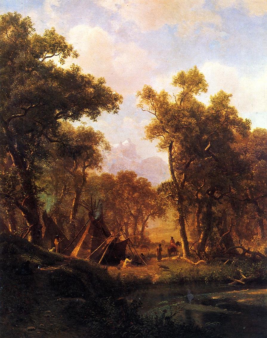 Indianerlager Shoshone-Dorf von Albert Bierstadt