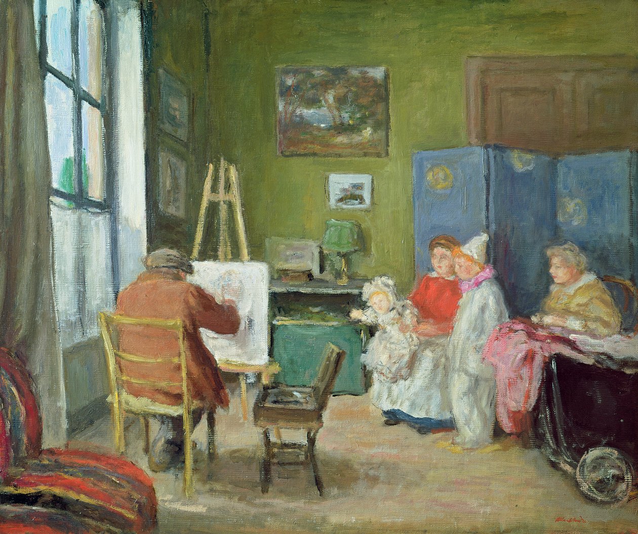 Renoir malt seine Familie, Rue Caulaincourt von Albert Andre