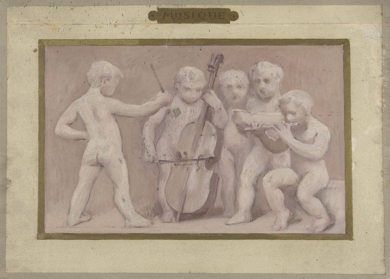 Skizze für den Festsaal des Hôtel de Ville de Paris: Musik von Albert Aublet