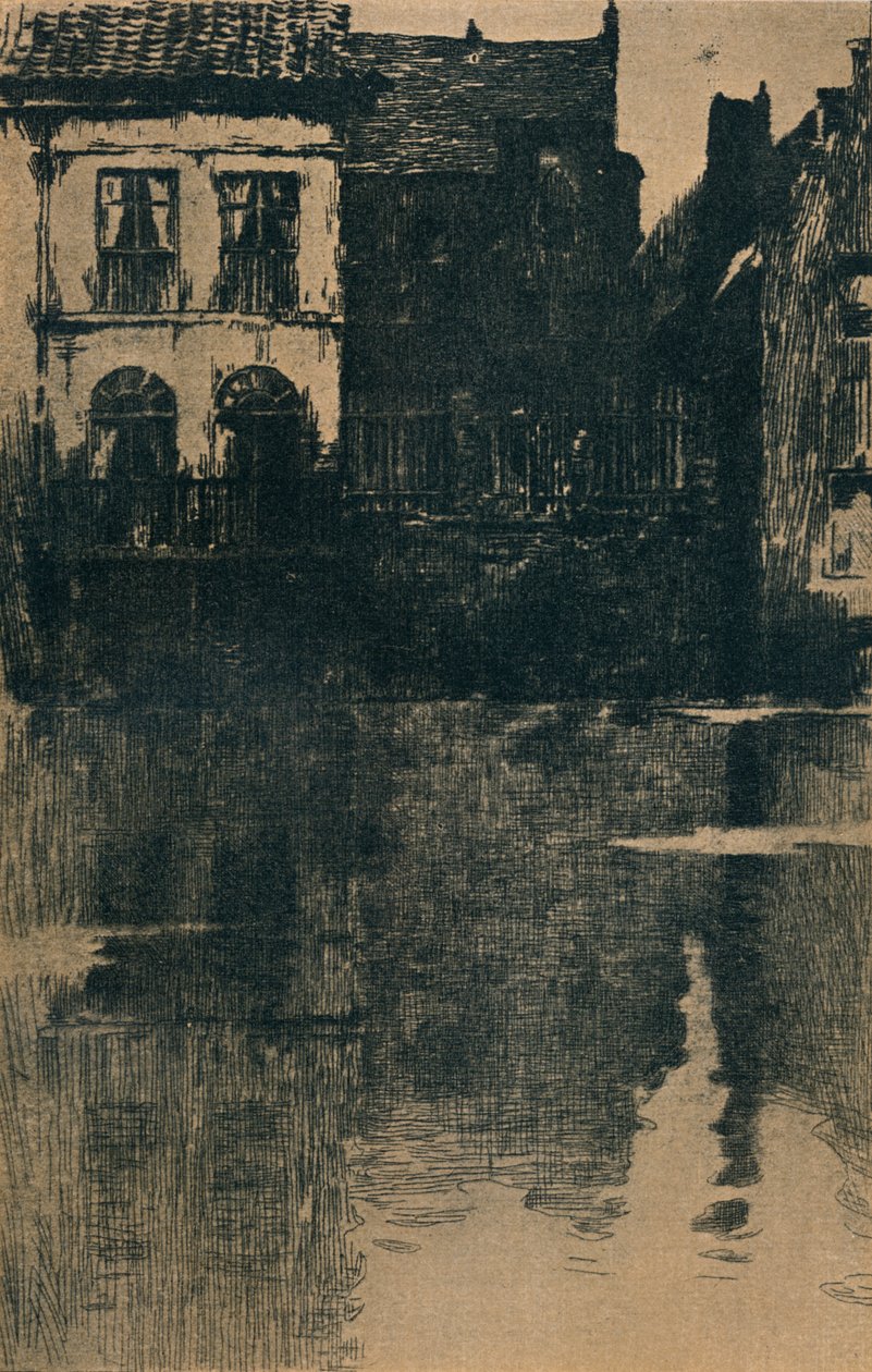 Vielles Maisons am Wasser, um 1886-1906, 1906-7 von Albert Baertsoen