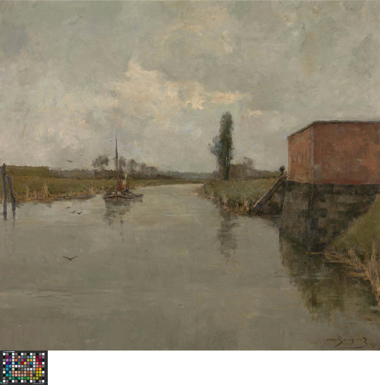 Blick auf die Umgebung von Dendermonde von Albert Baertsoen