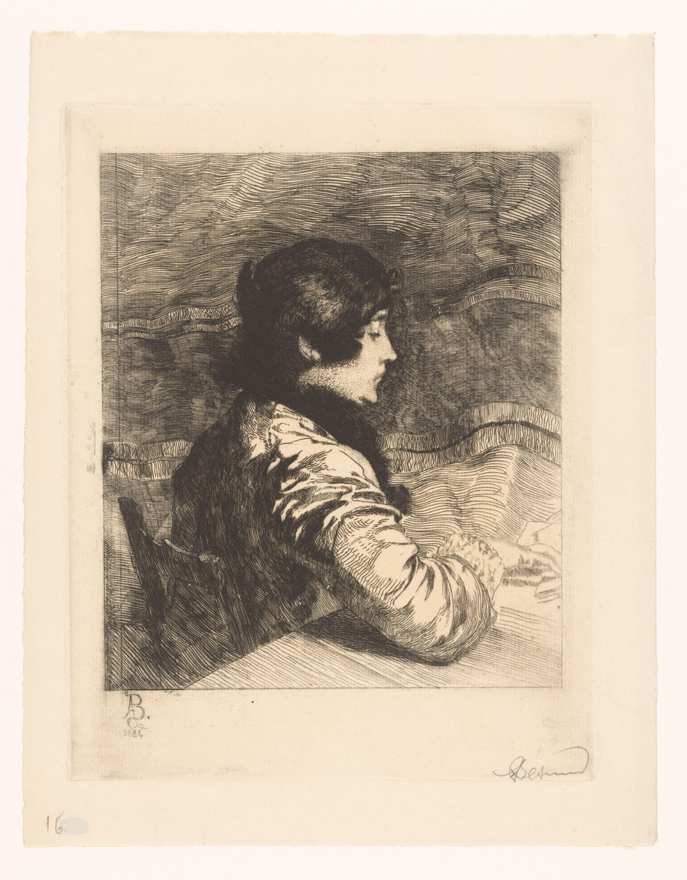 Porträt von Charlotte Besnard von Albert Besnard (signed by artist)