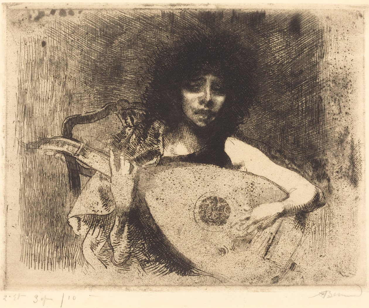 Die Lautenspielerin von Albert Besnard