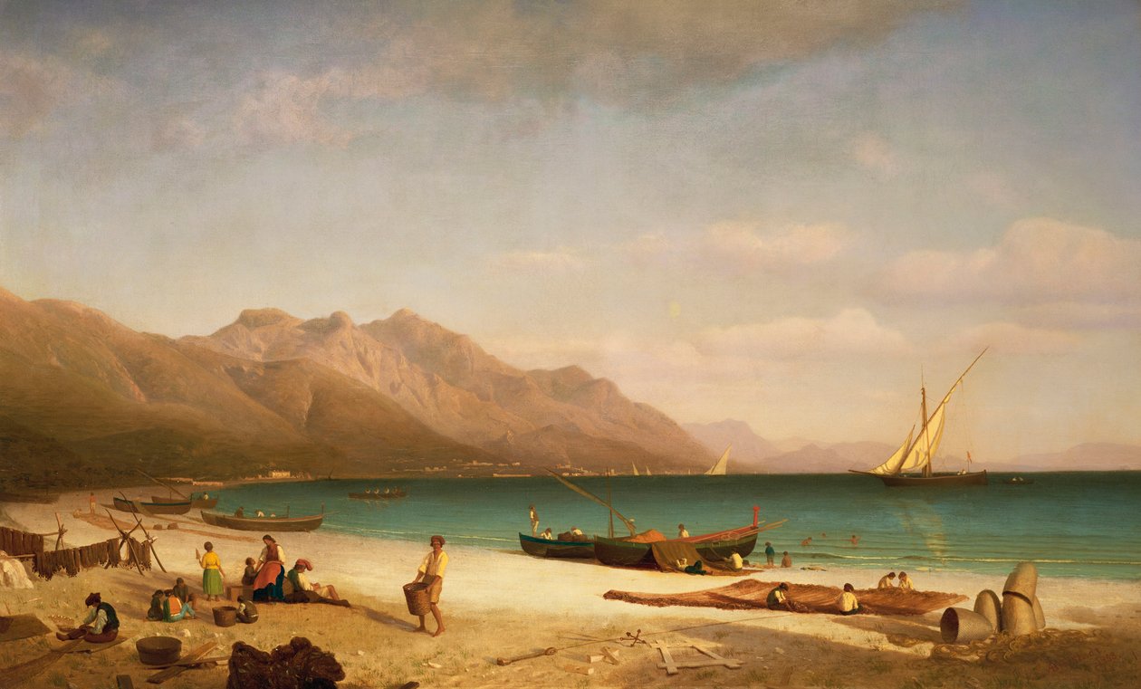 Bucht von Salerno, 1858 von Albert Bierstadt