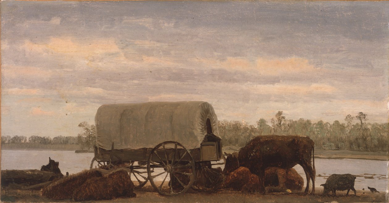Mittagspause am Platte, um 1859 von Albert Bierstadt